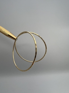 Złote kolczyki koła średnica 4,8 cm