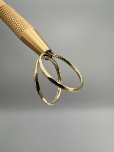 Złote kolczyki koła średnica 2 cm